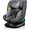 Lionelo Seggiolino Auto 0-36 Kg Isofix / 0M - 12 Anni / 40-150 cm / Gruppo 0+/1/2/3 Girevole a 360° colore Grigio - Bastiaan One i-Size