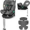 Lionelo Seggiolino Auto 0-36 Kg Isofix / 0M - 12 Anni / 40-150 cm / Gruppo 0+/1/2/3 Girevole a 360° colore Grigio - Braam i-Size