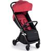 Cam Matic - Passeggino Ultraleggero Pieghevole da 0-3 Anni Schienale Reclinabile Cappottina Parasole Estendibile con Zanzariera Parapioggia colore Rosso Nero