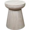 Romimex Tavolino bianco in legno di mango legno MDF 46 x 56 x 46 cm