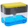 PARENCE PARENCIA Dispenser detersivo per lavastoviglie con porta spugna/spugna e distributore di sapone, Colori assortiti (Nero, Grigio o Bianco), 1 pezzo