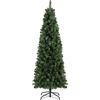 SALCAR Albero di Natale Slim Artificiale 180 cm, Abete di Natale con Guanti e 618 PVC Punte per Rami, Supporto in Metallo, Montaggio Rapido, Ignifugo