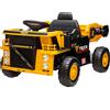 AIYAPLAY Camion per Bambini 3-5 Anni con Motore 12V, Macchina Elettrica per Bambini con Musica e Fari, Giallo
