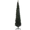 HOMCOM Albero di Natale Slim Alto 225 cm Salvaspazio con 538 Rami con Base in Acciaio per Interni, Verde