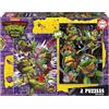 Educa - 2 Puzzles da 500 pezzi ciascuno per adulti e bambini | Ninja Turtles | Misura: 34 x 48 cm. Include colla fix puzzle. Da 11 anni (19916)