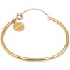 SINGULARU - Bracciale Line Chain. Acciaio con Finitura Placcata Oro 18Kt. Bracciale con Stile Minimalista e Forma Rigida. Gioielli per Donna