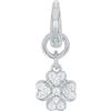 amor Charm Charm da Donna in Argento 925, con zirconi sintetici, 1,7 cm, bianco, quadrifoglio, in confezione regalo, 2038500