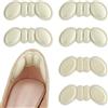 GlasFlength Proteggi Tallone per Scarpe, 6 Paia Salva Tallone Solette Cuscinetti per Scarpe Grandi Autoadesivi Ferma Protezione Tallone Scarpe Anti-Blister Ridurre Attrito Numero(6 mm, 3 mm)