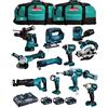 JG todotaladros MAKITA Kit MK1102 (DHP481 + DHR243 + DGA504 + DTD152 + DJV182 + DSS610 + DJR186 + DBO180 + DTM51 + DML802 + DTW285 + 3 Batterie 5,0 Ah + Caricabatterie + 2 x LXT600)