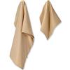 Casatessile Coppia Asciugamani in Microfibra 1 cm 40x60 + 1 cm 50x100 - Beige
