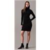 Calvin Klein Jeans Calvin Klein Woven Lab Tght Sweat Dress Abito Maglia Dolcev Coste Nero Donna