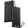 VRURC Power Bank 20000mAh USB C con cavi integrati,caricatore portatile 22.5W QC 3.0 & PD Carica Rapida. LED display powerbank con 4 Uscite & 2 Ingressi per iPhone Samsung Huawei Xiaomi Switch