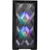 COOLER MASTER Case MasterBox TD300 Mesh,2USB3.2,2xCombo 2.5/3.5,2x2.5,2x120mm SickleFlow PWM ARGB Front Fans,ARGB/PWM Hub,Rad. Supp.,NO PSU - TD300-KGNN-S00