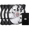 COOLER MASTER MasterFan Pro 140 Air Pressure RGB PACK, ventola 140mm LED, 500 800 RPM, 3in1 con controller RGB - MFY-F4DC-083PC-R1