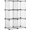 Amazon Basics Scaffalatura in filo, Sei cubi, 6 ripiani, Nero, 37 D x 77 W x 114 H cm