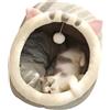 Generico Cuccia Per Gatti Con Giocattolo Sospeso E Batuffolo Di Cotone - Da Interno Chiusa E Semichiusa - Adatta Per Cani E Gattini