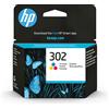 HP Cartucce HP 302 Tricromia (F6U65AE) Giallo, Ciano, Magenta