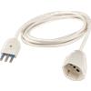 SCAME POLYPOOL Prolunga 250V con 3 m di cavo, spina 16A 2P+T e presa pluristandard 10/16A 2P+T, bianco
