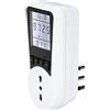 POLYPOOL Misuratore di Consumo Elettrico digitale con display LCD, wattmetro energia elettrica, misura consumo corrente tensione potenza e costi