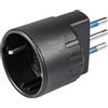 POLYPOOL Adattatore con spina 10A 2P+T e presa 10/16A 250V, nero