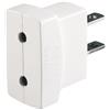 POLYPOOL Adattatore con spina 10A 2P (standard americano) e presa 250V, bianco