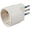 POLYPOOL Adattatore con spina 10A 2P+T e presa 10/16A 250V, bianco
