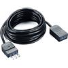 POLYPOOL Prolunga 250V con 3 m di cavo, spina e presa 10A 2P+T, nero