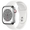 APPLE Watch Series 8 GPS + Cellular 41mm Cassa in acciaio inossidabile color grafite con Cinturino Sport Mezzanotte - regular