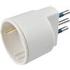 POLYPOOL Adattatore con spina 16A 2P+T e presa 10/16A 250V, bianco