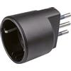 SCAME POLYPOOL Adattatore con spina 10A 2P+T e presa 10/16A 250V, nero