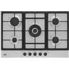 BEKO HIAW75225SXE PIANO COTTURA GAS, 5 zone di cottura, dimensioni: L 75 cm, P 51 piano in Acciaio, Inox