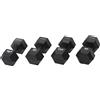 DIAMOND JK SET 8 COPPIE MANUBRI GOMMATI ESAGONALI 32,5-40 KG Manubrio