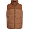 JACK & JONES MOON BODYWARMER STAND COLLAR MOCHA BISQUE TONAL B Gilet Uomo