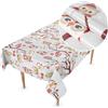 KEVKUS C144340 - Tovaglia cerata natalizia a forma di gufo, rettangolare, ovale (bordo con nastro in plastica), 140 x 180 cm, ovale