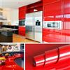 Livelynine Carta da Parati Rossa Adesiva per Mobile Rinnovato Carta Adesiva per Mobili Cucina Rosso Lucido Pellicole Adesive Colorate Natalizie Adesivo Muro Carte Parati Lavabile Autoadesiva 40CMX2M