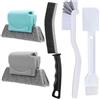 Xemnys Set di spazzole per la pulizia profonda delle fessure, kit di strumenti per la pulizia delle fessure per piccoli spazi, porte scorrevoli, persiane, condizionatore d'aria, bagno/doccia,