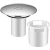 RUNQIN OUTDOOR Copertura Scarico Doccia Cromato, 90mm/115mm Tappo Scarico Senza Troppopieno, Ricambio per Trappola Doccia, Piletta Lavabo Bagno, Copertura Sifone Rifiuti Doccia, Valvola di Scarico Lavabi Lavandini