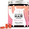 BEAUTYBEARS GmbH Bears with Benefits Ah-Mazing Hair Vitamin - Integratore per capelli sani e belli - Senza zucchero - 45 caramelle gommose