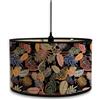 Morbuy Paralume Rotondo in Bambù, Paralume Ricambio Diametro 30 cm E27, Paralume per Lampade da Comodino, Lampada da Tavolo, Lampada da Terra, Lampadario Camera da Letto (Foglie Colorate)
