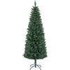 HOMCOM Albero di Natale artificiale 180 cm Albero di Natale Slim con supporto in acciaio pieghevole, 479 rami spine, decorazione natalizia effetto realistico, verde