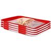 Yingpai-Creative Preservation Tray 4 Pezzi Vassoio per La Conservazione degli Alimenti Creativo Vassoio per La Conservazione in Plastica, Sigillatura Sottovuoto con Fibbia A Pellicola Elastica Magica,Contenitore per Attrezzi da Cucin
