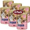 Bozita Paté manzo senza cereali - 6 x 400 g di cibo umido per gatti e gattini. Alimento completo con 9,5% di proteine e 5% di grassi da ingredienti naturali di alta qualità senza cereali - dalla