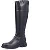 FAIRE Stivali alti in pelle con zip interna ed elastico laterale
