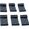 Hereta Staffa di montaggio su guida DIN larga 2,6 cm, fissa su guida DIN universale da 35 mm, clip di montaggio su guida DIN in lega di alluminio per switch Ethernet (6 confezioni)