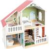 Small Foot Villa in Città, casa delle Bambole in Legno, dai 3 Anni, con Accessori, 12277 varietà terrazza sul Tetto, Aperta Davanti, Multicolore, 49 x 29 x 52 cm