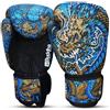 BUDDHA FIGHT WEAR - Guanti da boxe Dragon rossi progettati per allenamenti e sparring in Muay Thai Kickboxing Fitness - Uomini e Donne - 16 oz
