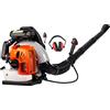 Extolern Soffiatore a Schiena pneumatica 65cc ad alte prestazioni Soffiatore a Benzina raffreddato ad aria 2 tempi 840CFM 3.8 HP Soffiatore a Pallet Soffiatore da Neve Soffiatore
