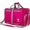 Bago Borsone da viaggio per donne e uomini, borsone pieghevole piccolo e medio, per bagagli, viaggi, palestra, sport, rosa, 40L, Borsone da viaggio