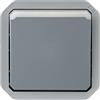 Legrand - Spingere luminoso impermeabile Plexo 10A per equipaggiare una cassa o piastra supporto finitura grigio