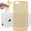 Cadorabo Custodia per Apple iPhone 6 / iPhone 6S in ORO TRANSPARENTE - Morbida Cover Protettiva Sottile di Silicone TPU con Bordo Protezione - Ultra Slim Case Antiurto Gel Back Bumper Guscio